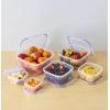 imageSuperio Sealed Plastic Food Storage Container Square Microwave and Freezer Safe BPA Free Plastic 4 25 Quart x2 4 Quart x2