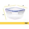 imageSuperio Sealed Plastic Food Storage Container Square Microwave and Freezer Safe BPA Free Plastic 4 25 Quart x2 4 Quart x2