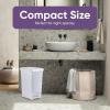 imageSuperio Slim Step On Pedal Plastic Trash Can Waste Bin for Under Desk Office Bedroom Bathroom Kitchen 25 gal White Smoke105 Gallon