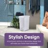 imageSuperio Slim Step On Pedal Plastic Trash Can Waste Bin for Under Desk Office Bedroom Bathroom Kitchen 25 gal White Smoke105 Gallon
