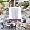 imageSuperio Slim Step On Pedal Plastic Trash Can Waste Bin for Under Desk Office Bedroom Bathroom Kitchen 25 gal White Smoke16 Gallon
