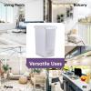 imageSuperio Slim Step On Pedal Plastic Trash Can Waste Bin for Under Desk Office Bedroom Bathroom Kitchen 25 gal White Smoke25 Gallon