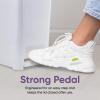imageSuperio Slim Step On Pedal Plastic Trash Can Waste Bin for Under Desk Office Bedroom Bathroom Kitchen 25 gal White Smoke25 Gallon
