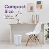imageSuperio Slim Step On Pedal Plastic Trash Can Waste Bin for Under Desk Office Bedroom Bathroom Kitchen 25 gal White Smoke25 Gallon
