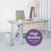 imageSuperio Slim Step On Pedal Plastic Trash Can Waste Bin for Under Desk Office Bedroom Bathroom Kitchen 25 gal White Smoke25 Gallon