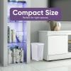 imageSuperio Slim Step On Pedal Plastic Trash Can Waste Bin for Under Desk Office Bedroom Bathroom Kitchen 25 gal White Smoke4 Gallon