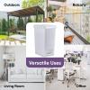 imageSuperio Slim Step On Pedal Plastic Trash Can Waste Bin for Under Desk Office Bedroom Bathroom Kitchen 25 gal White Smoke4 Gallon