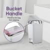 imageSuperio Slim Step On Pedal Plastic Trash Can Waste Bin for Under Desk Office Bedroom Bathroom Kitchen 25 gal White Smoke4 Gallon