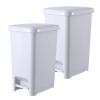 imageSuperio Slim Step On Pedal Plastic Trash Can Waste Bin for Under Desk Office Bedroom Bathroom Kitchen 25 gal White Smoke4 Gallon