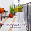 imageSuperio Slim Step On Pedal Plastic Trash Can WhiteSmoke Waste Bin for Under Desk Office Bedroom Bathroom Kitchen 65 Gallon
