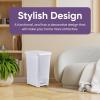 imageSuperio Slim Step On Pedal Plastic Trash Can WhiteSmoke Waste Bin for Under Desk Office Bedroom Bathroom Kitchen 65 Gallon