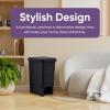imageSuperio Slim Step On Trash Can 65 Gallon Black Waste Bin with Foot Pedal Lid 26 Liter Kitchen Under Desk Office Bedroom Bathroom1