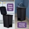 imageSuperio Slim Step On Trash Can 65 Gallon Black Waste Bin with Foot Pedal Lid 26 Liter Kitchen Under Desk Office Bedroom Bathroom1