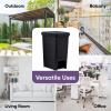 imageSuperio Slim Step On Trash Can 65 Gallon Black Waste Bin with Foot Pedal Lid 26 Liter Kitchen Under Desk Office Bedroom Bathroom1