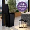 imageSuperio Slim Step On Trash Can 65 Gallon Black Waste Bin with Foot Pedal Lid 26 Liter Kitchen Under Desk Office Bedroom Bathroom1