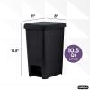 imageSuperio Slim Step On Trash Can 65 Gallon Black Waste Bin with Foot Pedal Lid 26 Liter Kitchen Under Desk Office Bedroom Bathroom1