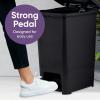 imageSuperio Slim Step On Trash Can 65 Gallon Black Waste Bin with Foot Pedal Lid 26 Liter Kitchen Under Desk Office Bedroom Bathroom1