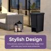 imageSuperio Slim Step On Trash Can 65 Gallon Black Waste Bin with Foot Pedal Lid 26 Liter Kitchen Under Desk Office Bedroom Bathroom1