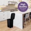 imageSuperio Slim Step On Trash Can 65 Gallon Black Waste Bin with Foot Pedal Lid 26 Liter Kitchen Under Desk Office Bedroom Bathroom1