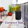 imageSuperio Slim Step On Trash Can 65 Gallon Black Waste Bin with Foot Pedal Lid 26 Liter Kitchen Under Desk Office Bedroom Bathroom1