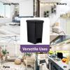 imageSuperio Slim Step On Trash Can 65 Gallon Black Waste Bin with Foot Pedal Lid 26 Liter Kitchen Under Desk Office Bedroom Bathroom1