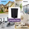 imageSuperio Slim Step On Trash Can 65 Gallon Black Waste Bin with Foot Pedal Lid 26 Liter Kitchen Under Desk Office Bedroom Bathroom1