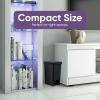 imageSuperio Slim Step On Trash Can 65 Gallon Black Waste Bin with Foot Pedal Lid 26 Liter Kitchen Under Desk Office Bedroom Bathroom1
