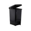 imageSuperio Slim Step On Trash Can 65 Gallon Black Waste Bin with Foot Pedal Lid 26 Liter Kitchen Under Desk Office Bedroom Bathroom1