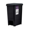 imageSuperio Slim Step On Trash Can 65 Gallon Black Waste Bin with Foot Pedal Lid 26 Liter Kitchen Under Desk Office Bedroom Bathroom1