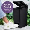 imageSuperio Slim Step On Trash Can 65 Gallon Black Waste Bin with Foot Pedal Lid 26 Liter Kitchen Under Desk Office Bedroom Bathroom1