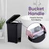 imageSuperio Slim Step On Trash Can 65 Gallon Black Waste Bin with Foot Pedal Lid 26 Liter Kitchen Under Desk Office Bedroom Bathroom1