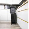 imageSuperio Slim Step On Trash Can 65 Gallon Black Waste Bin with Foot Pedal Lid 26 Liter Kitchen Under Desk Office Bedroom Bathroom1