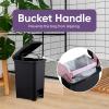 imageSuperio Slim Step On Trash Can 65 Gallon Black Waste Bin with Foot Pedal Lid 26 Liter Kitchen Under Desk Office Bedroom Bathroom2