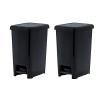 imageSuperio Slim Step On Trash Can 65 Gallon Black Waste Bin with Foot Pedal Lid 26 Liter Kitchen Under Desk Office Bedroom Bathroom2