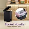 imageSuperio Slim Step On Trash Can 65 Gallon Black Waste Bin with Foot Pedal Lid 26 Liter Kitchen Under Desk Office Bedroom Bathroom2