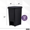 imageSuperio Slim Step On Trash Can 65 Gallon Black Waste Bin with Foot Pedal Lid 26 Liter Kitchen Under Desk Office Bedroom Bathroom2
