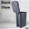 imageSuperio Slim Trash Can with Foot Pedal  25 Gallon StepOn Trash Can Garbage Can Small Trash Can for Bathroom Kitchen Office Patio or Backyard  Onyx Grey16 Gallon