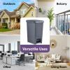 imageSuperio Slim Trash Can with Foot Pedal  25 Gallon StepOn Trash Can Garbage Can Small Trash Can for Bathroom Kitchen Office Patio or Backyard  Onyx Grey65 Gallon