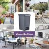 imageSuperio Slim Trash Can with Foot Pedal  25 Gallon StepOn Trash Can Garbage Can Small Trash Can for Bathroom Kitchen Office Patio or Backyard  Onyx Grey105 Gallon