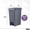 imageSuperio Slim Trash Can with Foot Pedal  25 Gallon StepOn Trash Can Garbage Can Small Trash Can for Bathroom Kitchen Office Patio or Backyard  Onyx Grey25 Gallon