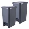 imageSuperio Slim Trash Can with Foot Pedal  25 Gallon StepOn Trash Can Garbage Can Small Trash Can for Bathroom Kitchen Office Patio or Backyard  Onyx Grey105 Gallon