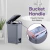 imageSuperio Slim Trash Can with Foot Pedal  25 Gallon StepOn Trash Can Garbage Can Small Trash Can for Bathroom Kitchen Office Patio or Backyard  Onyx Grey25 Gallon