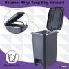 imageSuperio Slim Trash Can with Foot Pedal  25 Gallon StepOn Trash Can Garbage Can Small Trash Can for Bathroom Kitchen Office Patio or Backyard  Onyx Grey16 Gallon