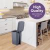 imageSuperio Slim Trash Can with Foot Pedal  25 Gallon StepOn Trash Can Garbage Can Small Trash Can for Bathroom Kitchen Office Patio or Backyard  Onyx Grey65 Gallon