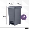 imageSuperio Slim Trash Can with Foot Pedal  25 Gallon StepOn Trash Can Garbage Can Small Trash Can for Bathroom Kitchen Office Patio or Backyard  Onyx Grey65 Gallon