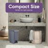 imageSuperio Slim Trash Can with Foot Pedal  25 Gallon StepOn Trash Can Garbage Can Small Trash Can for Bathroom Kitchen Office Patio or Backyard  Onyx Grey105 Gallon