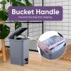 imageSuperio Slim Trash Can with Foot Pedal  25 Gallon StepOn Trash Can Garbage Can Small Trash Can for Bathroom Kitchen Office Patio or Backyard  Onyx Grey65 Gallon