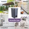 imageSuperio Slim Trash Can with Foot Pedal  25 Gallon StepOn Trash Can Garbage Can Small Trash Can for Bathroom Kitchen Office Patio or Backyard  Onyx Grey4 Gallon