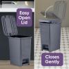 imageSuperio Slim Trash Can with Foot Pedal  25 Gallon StepOn Trash Can Garbage Can Small Trash Can for Bathroom Kitchen Office Patio or Backyard  Onyx Grey105 Gallon