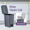 imageSuperio Slim Trash Can with Foot Pedal  25 Gallon StepOn Trash Can Garbage Can Small Trash Can for Bathroom Kitchen Office Patio or Backyard  Onyx Grey25 Gallon